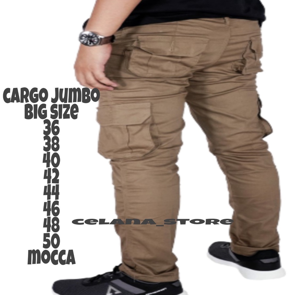 CELANA PANJANG PRIA BIG SIZE 36.37.38.39.40.41.42.43.44.45.46.47.48.49.50/CELANA CARGO HIJAU ARMY BIG SIZE/CELANA CARGO HITAM BIG SIZE/CELANA CARGO MOCCA BIG SIZE/CELANA CARGO ABU JUMBO/CELANA CARGO PANJANG PRIA BIG SIZE