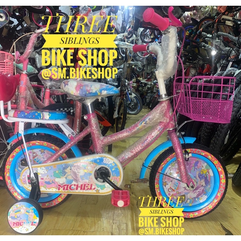 SEPEDA MINI ANAK MICHEL UNICORN 12 INCH PINK BLUE