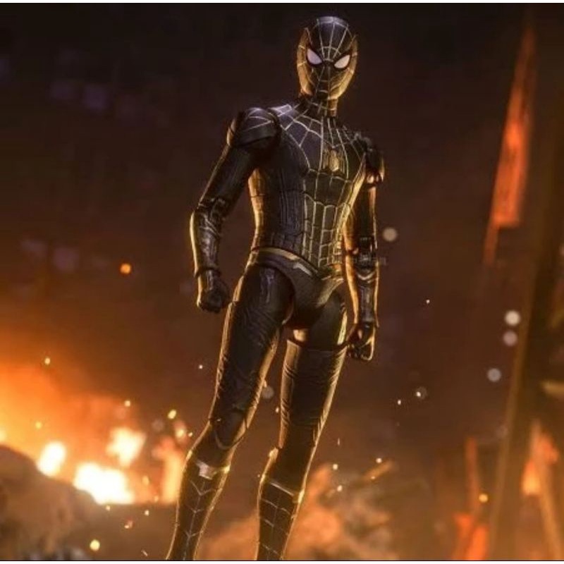 Zd Toys Spiderman No Way Home Spiderman Black & Gold Suit Spider Man Black and Gold Suit