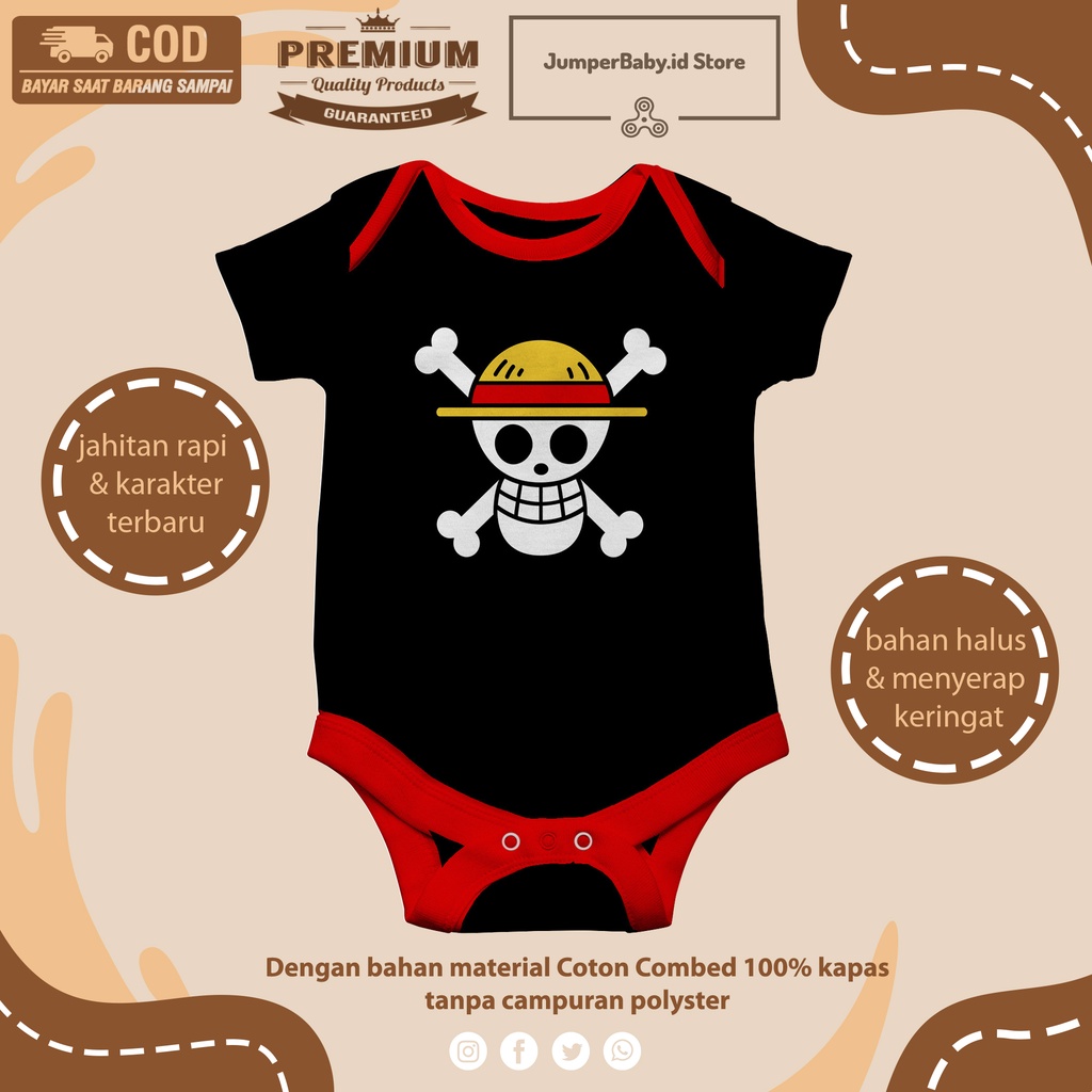 Jumper bayi jamper bayi jumpsuit baby karakter kartun jepang law baju baby custom tema anime one pie
