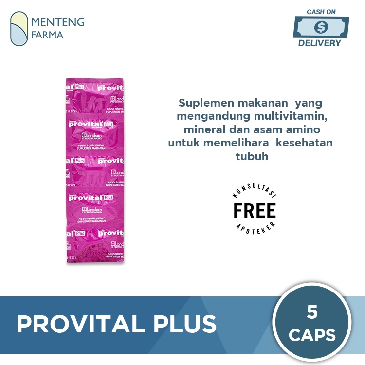 Provital Plus 5 Kapsul - Multivitamin Jaga Daya Tahan Tubuh