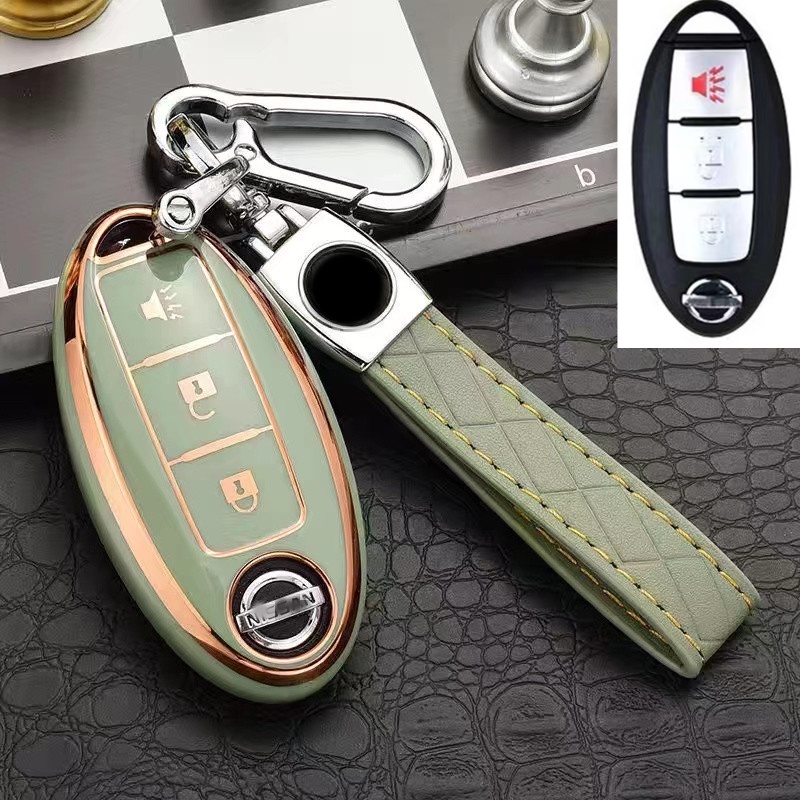 Case Holder Kunci Mobil Bahan TPU Untuk Nissan Rogue XTrail T32 T31 Qashqai J11 J10 Kicks Tiida Murano Juke Versa