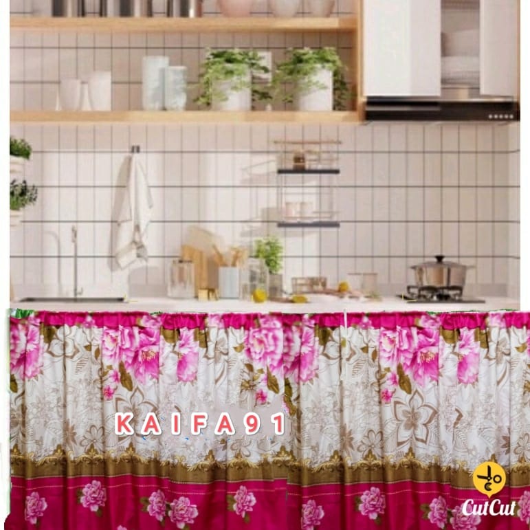 Gorden Kolong Dapur Minimalis Uk 100 x 70 cm Bonus Tali