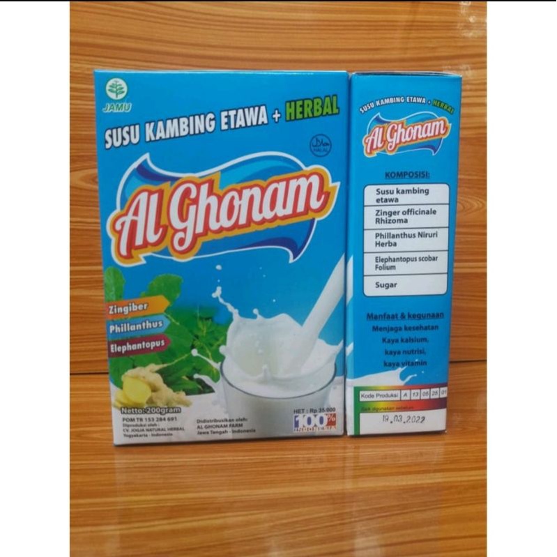 

susu kambing Al Ghonam 100% susu kambing asli