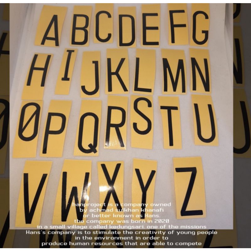 Sticker Cutting Plat nomor hitam stiker nomor plat motor & mobil hitam