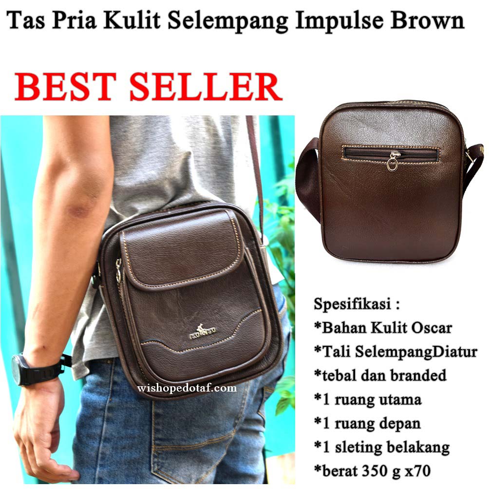 Tas Branded Kulit Pria Impulse Kulit Oscar