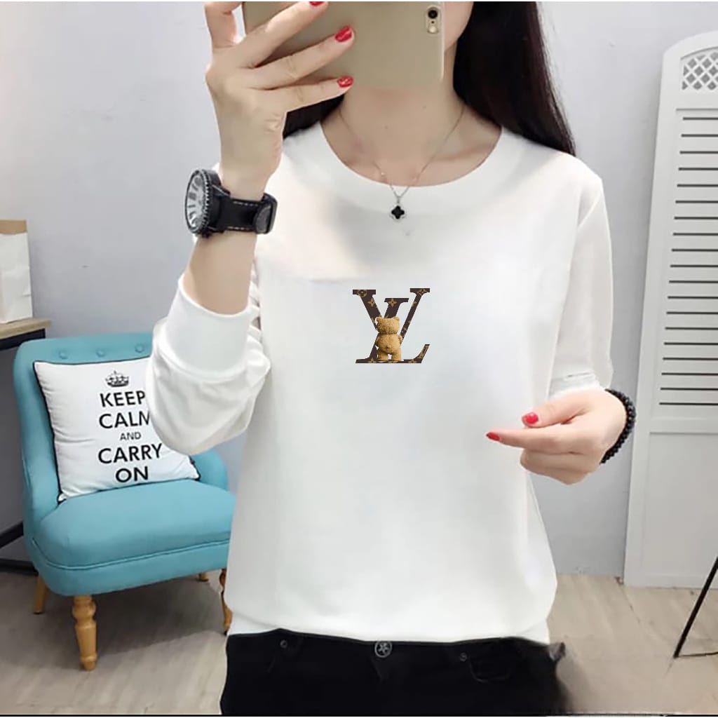 Baju atasan wanita/ kaos wanita/ sweater wanita/ sweater lengan panjang/kaos lengan panjang