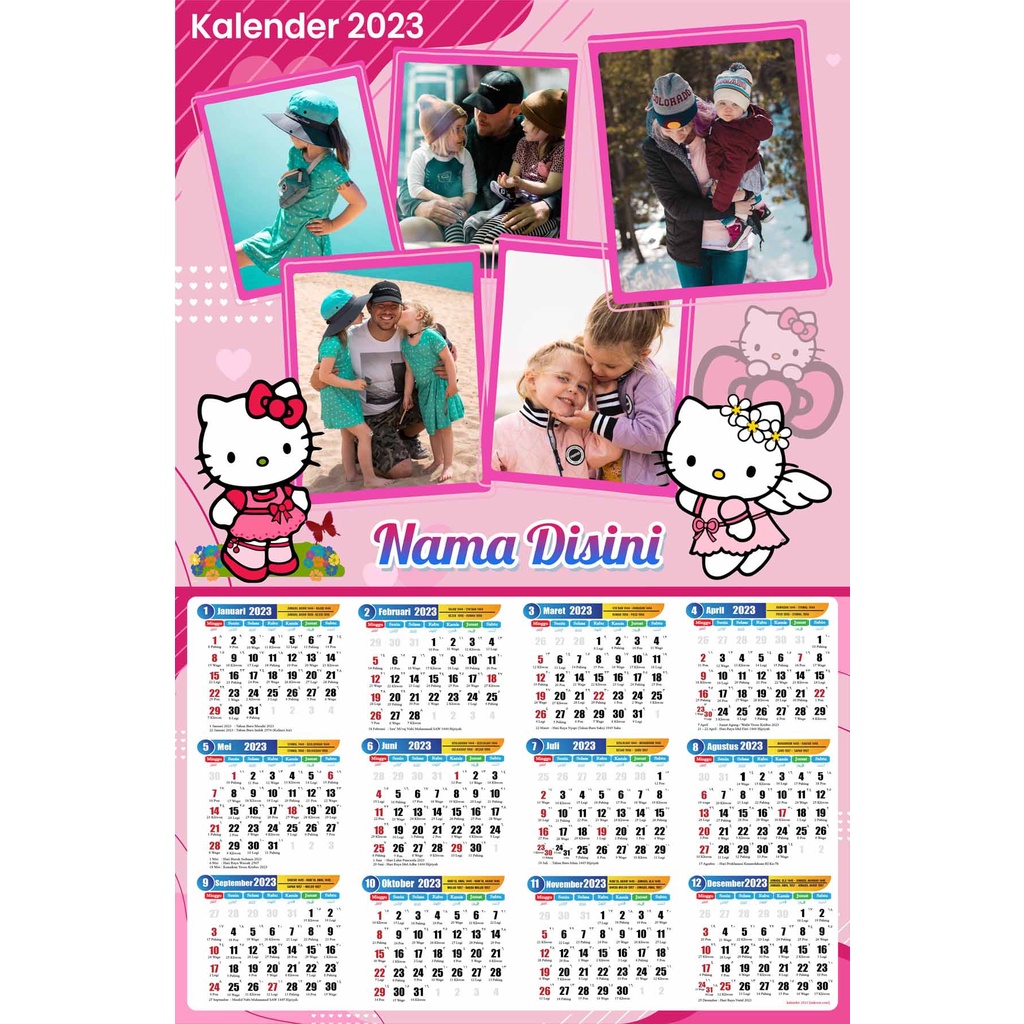 

KALENDER FOTO 2023 - KALENDER CUSTOM (MINIMAL 2 PCS) BISA PAKAI NAMA - CFT