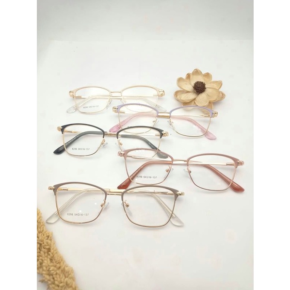 [BISA COD] Kacamata 8298 l Ganti Lensa Minus l Anti Radiasi...