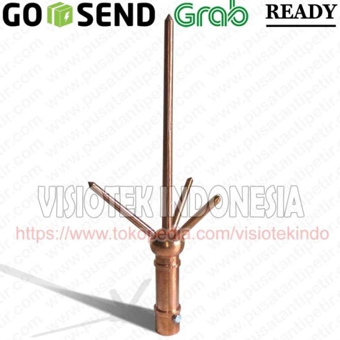 Tombak Anti Petir Trisula / Splitzen Trisula Kuningan 3/4 inch