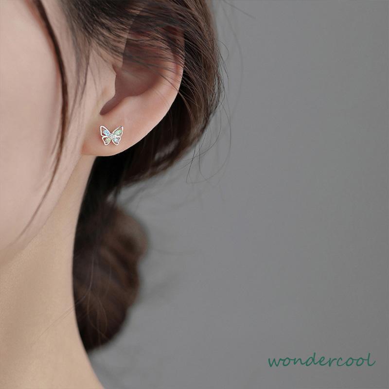 925 Anting Kupu-kupu Perak Sterling  Anting Desain Niche Mewah Ringan Musim Panas Wanita  Sederhana-Won