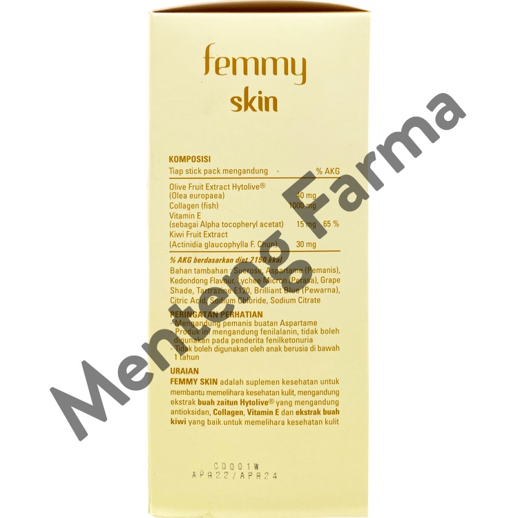 Femmy Skin 12 Sachet - Suplemen Collagen Drink untuk Kesehatan Kulit