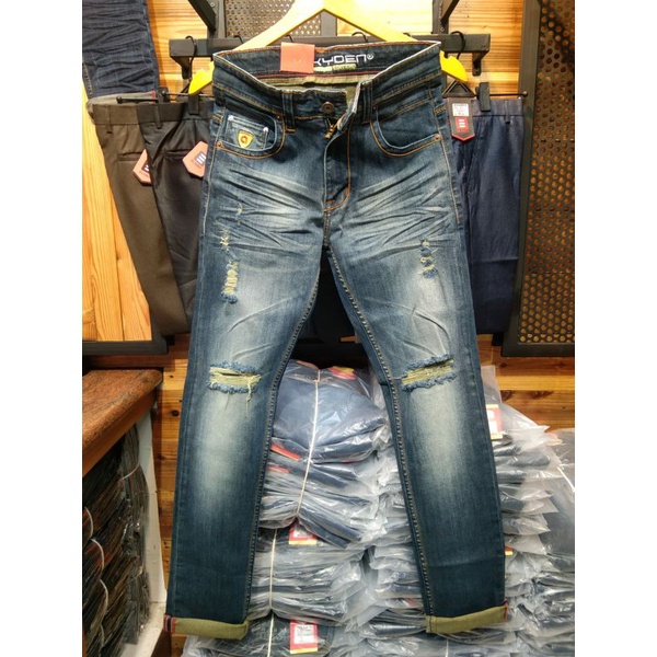 terbaru terlaris dan termurah/// celana jeans sobek pria distro/// celana jeans sobek pria axyden te