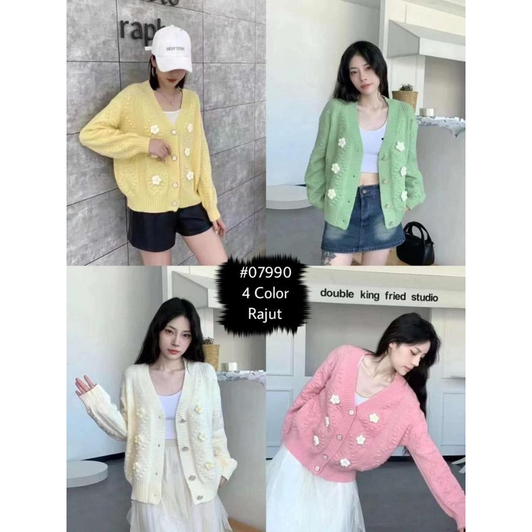 cardigan rajut/cardigan korea/outer rajut/cardigan crop/cardigan perempuan import/korean cardigan