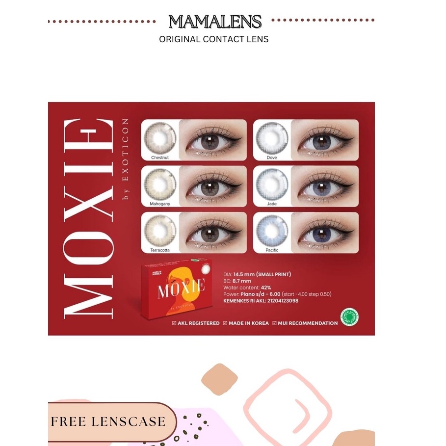 Softlens Moxie Minus -4.50 sd -6.00 Free Lenscase -MAMALENS