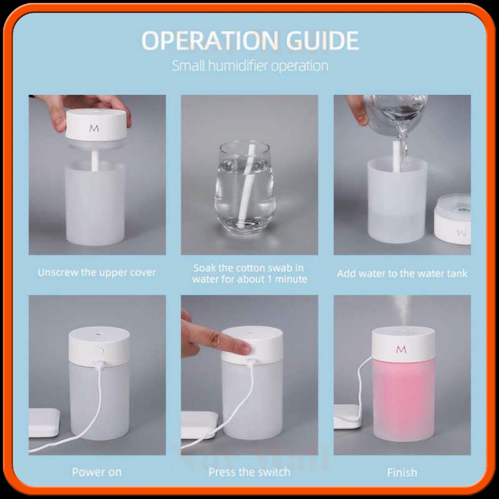 Mini Air Humidifier Aromatherapy Oil Diffuser USB 260ml AM549