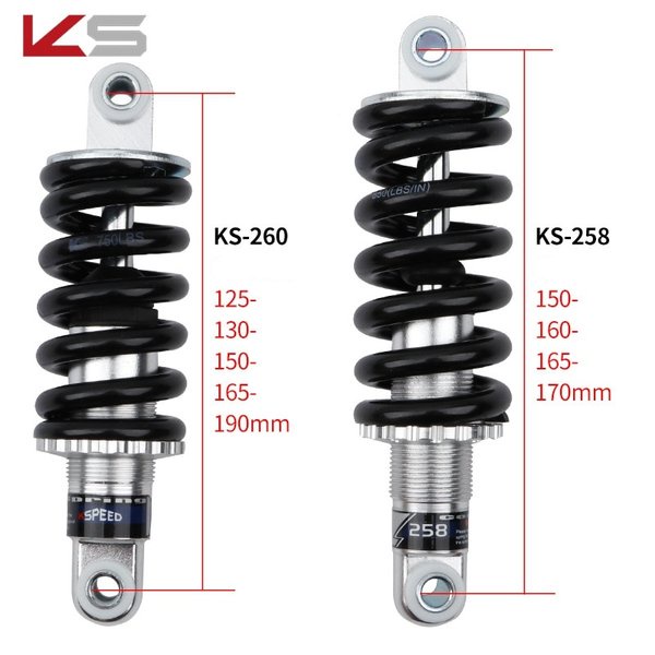 Rear shock KS 258 260 261 EXA FORM K SPEED 125mm 150mm 165mm 185mm 125 150 165 185 mm suspension rea