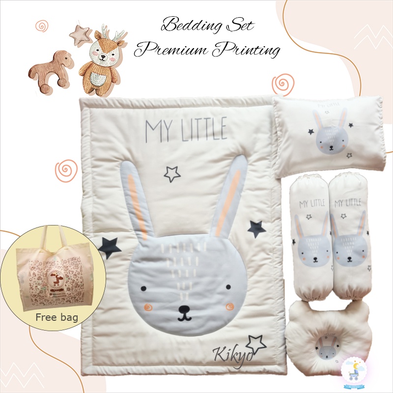 READY STOCK Bedding set baby premium printing / bed set baby / bedding bayi / baby bedding / selimut bayi / kado bayi / hampers baby / baby hampers /  kikyo