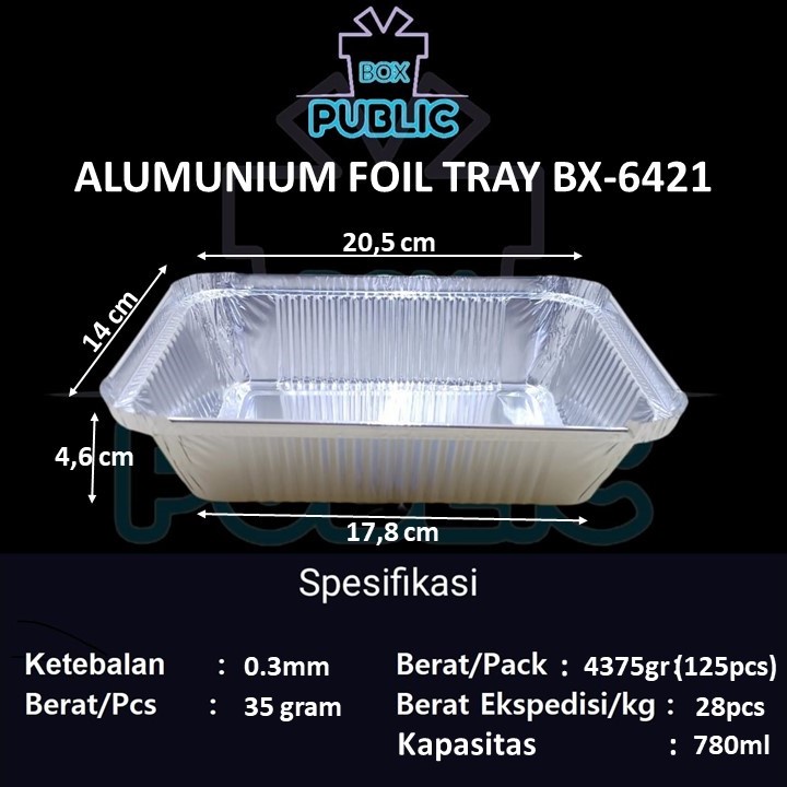 Jual WADAH ALUMINIUM FOIL TRAY BX 6421 / ALUMINIUM TRAY BX 6421 ...