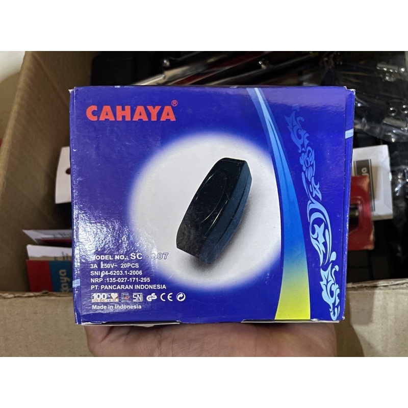 CAHAYA Saklar Lampu Gantung JUMBO Standart SNI Hitam not DEXTA / Saklar Gantung Cahaya