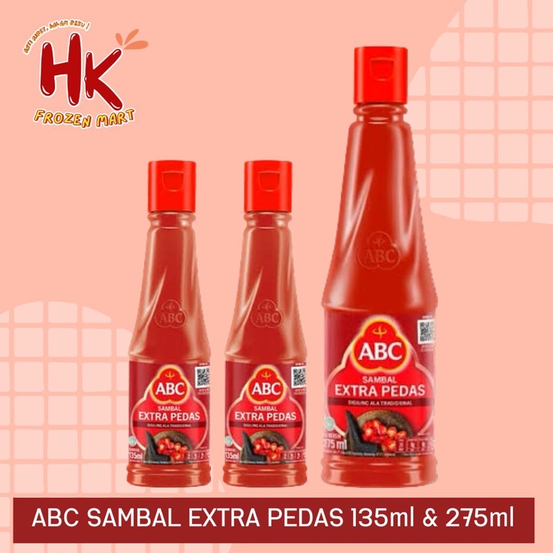 

ABC Saus Sambal Extra Pedas 135ml & 275ml (saos cabe delmonte dua belibis) HK FROZEN MART