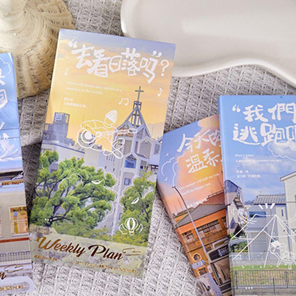 Mxbeauty Kecil Segar Buku Pegangan Siswa Hadiah Kreativitas Mengumpulkan Seri Kelembutan Manusia Hard Cover Tulisan Bantalan Rencana Mingguan Notebook