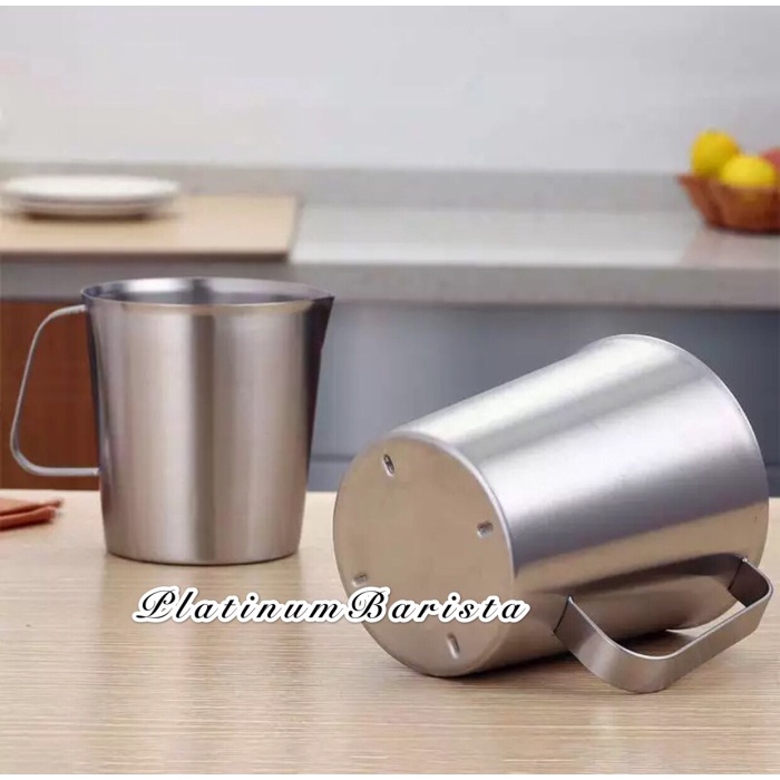 Top sus304 Milk jug 1000ml pitcher gelas ukur gelas takar stainless