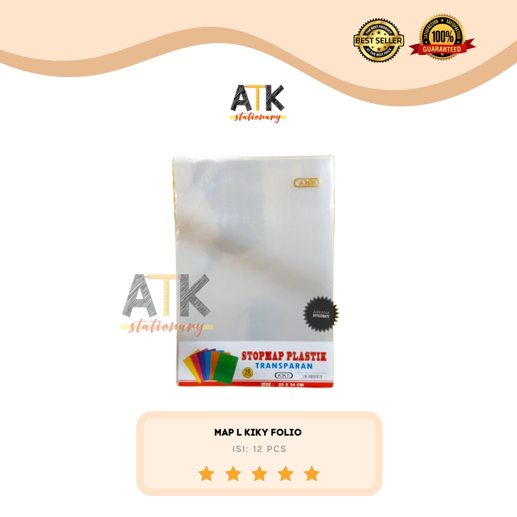 

Map L Bening ( Clear Sleeve ) Folio Transparant Kiky 1 Lusin ( 12 Pcs) atk