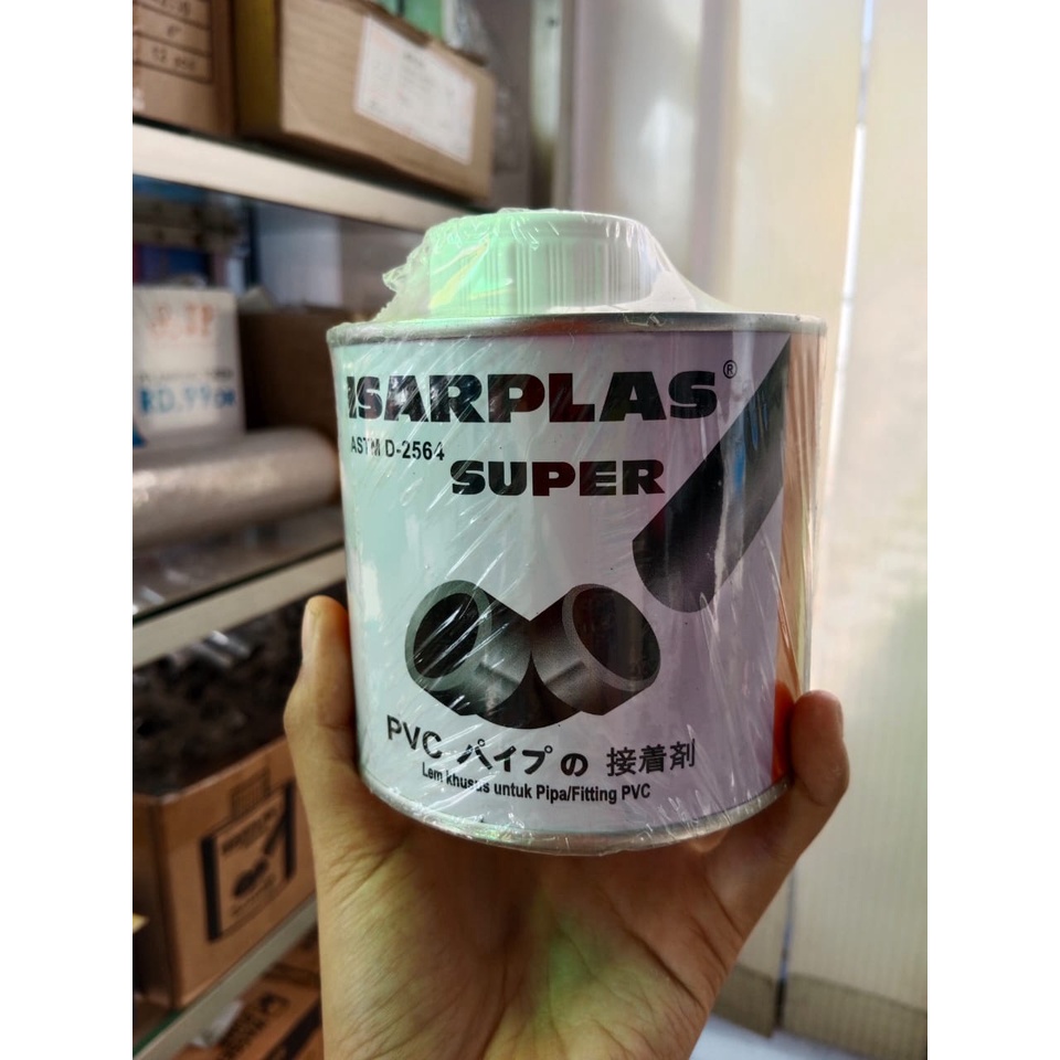 LEM ISARPLAS SUPER PVC LEM KHUSUS PIPA PVC/ fitting PVC 400gram