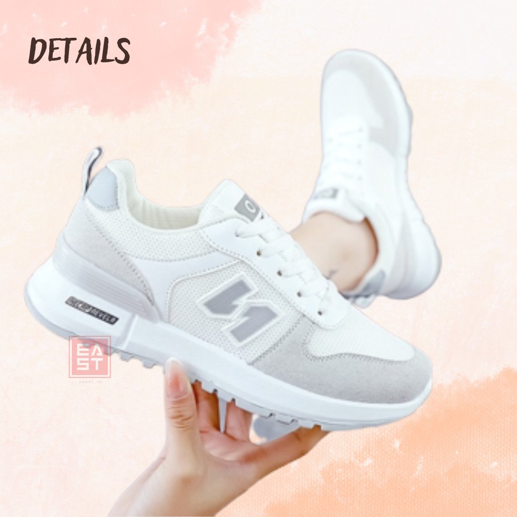 Livy Sepatu Sneakers Wanita Sport Shoes White