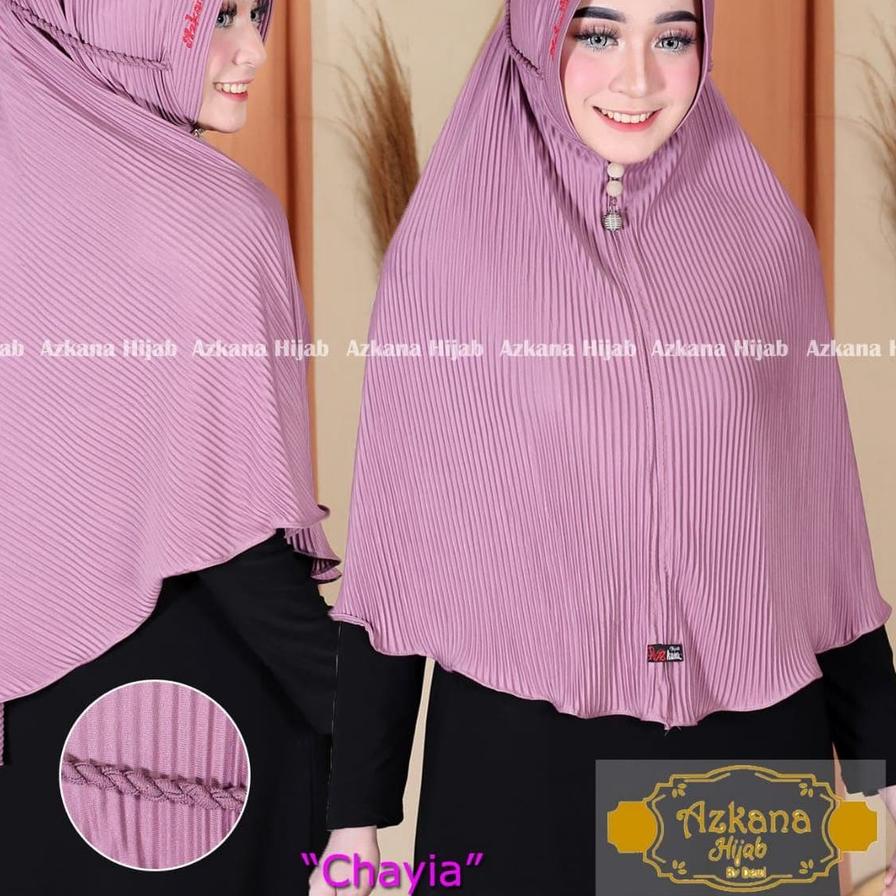 Gold Promo JILBAB INSTAN PLISKET CHAIYA TERBARU ORIGINAL AZKANA