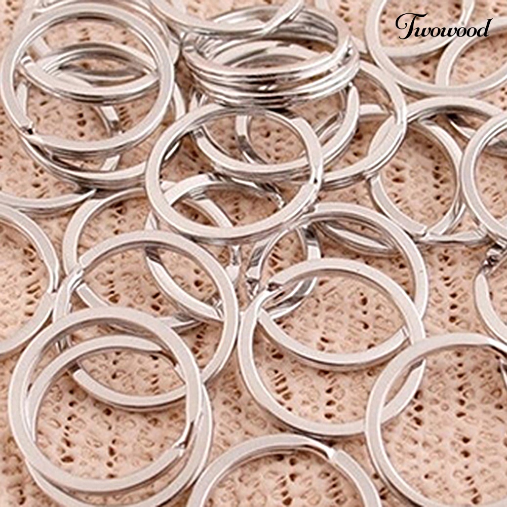 Twowood 25Pcs Ring Gantungan Kunci Diameter 25mm Bahan Metal