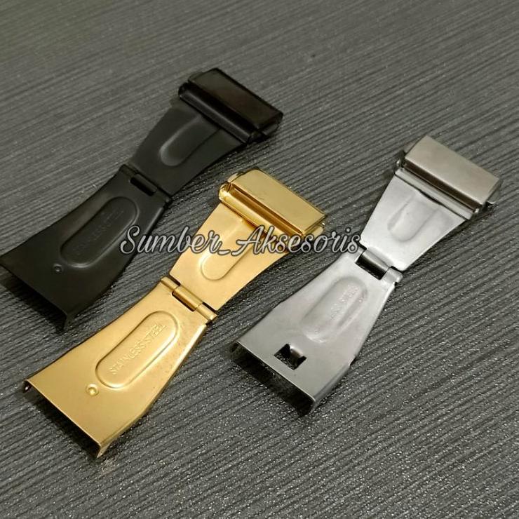 Buckle Pengait Cantekan Tali Jam Rantai Mirage Bekel Pengunci Tali Rante dan Kulit 12mm 14mm 16mm 18