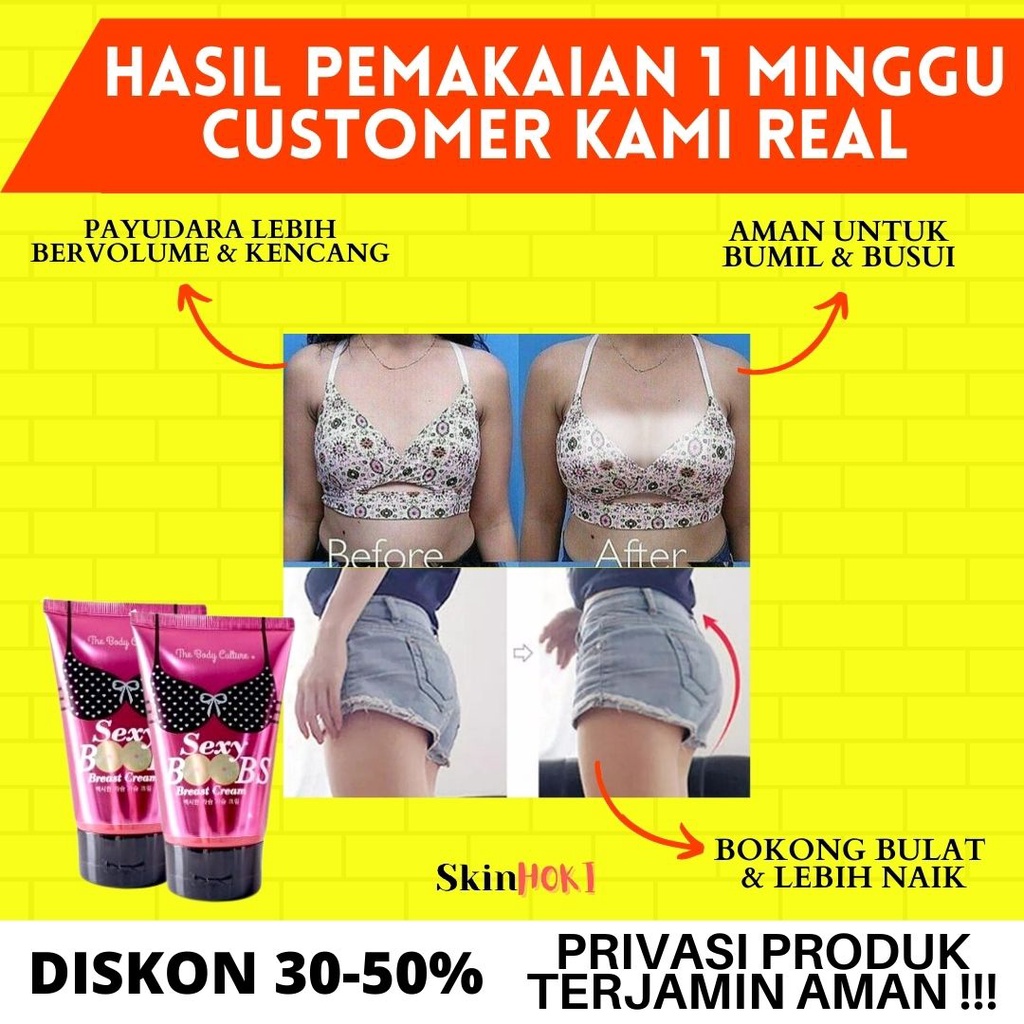 PENGENCANG PAYUDARA PEMBESAR PAYUDARA SEXY BOOBS BREAST CREAM 80ml BY THE BODY CULTURE CREAM PERAWATAN PAYUDARA ORIGINAL BPOM