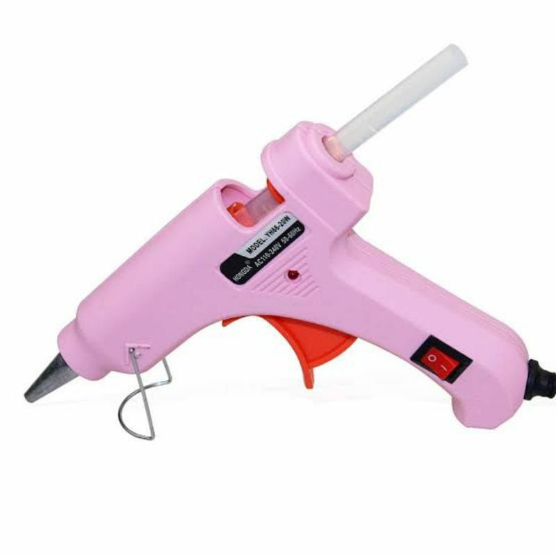 glue gun alat lem tembak / alat lem bakar pink