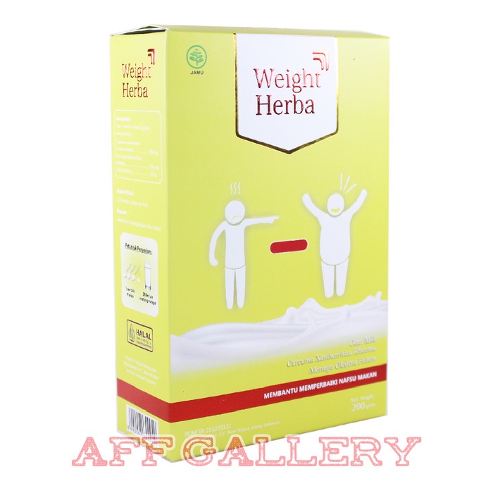 

BERKHASIAT !! WEIGHT HERBA 200GR SUSU PENGGEMUK PENAMBAH BERAT BADAN