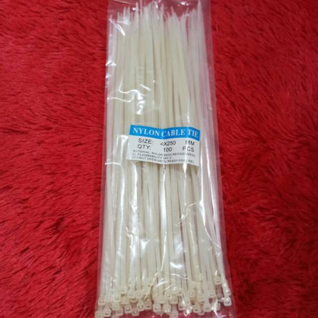 Kabel Ties 25 cm Putih