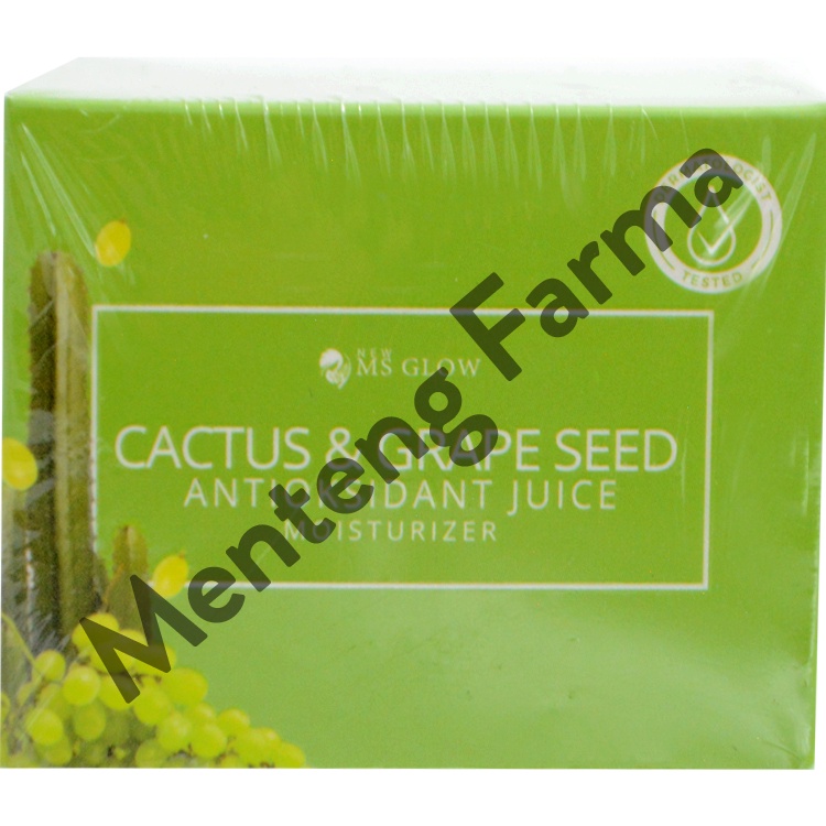 Ms Glow Cactus &amp; Grape Seed Antioksidant Juice Moisturizer - Pelembab Wajah Anti Aging