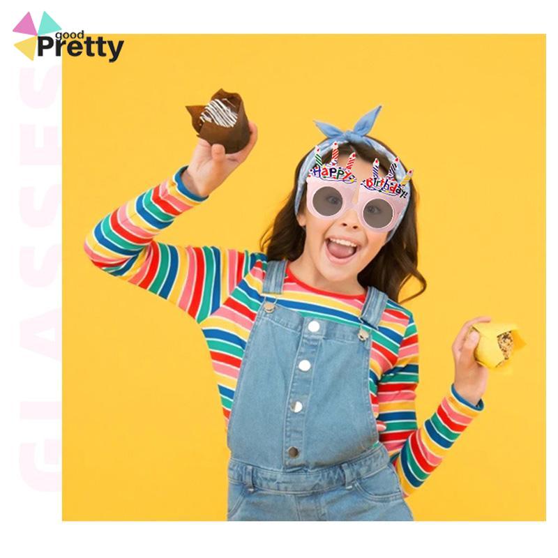 Kacamata Ulang Tahun Anak Cupcake 3 Lilin New Trend Fashion Terbaru Happy Birthday - PD