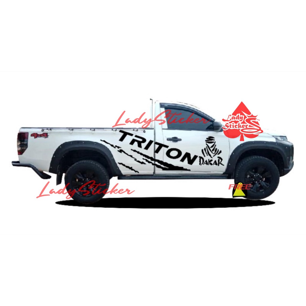 CUTTING STICKER MOBIL TRITON SINGLE CABIN STICKER STIKER MOBIL MITSUBISHI STRADA TRITON