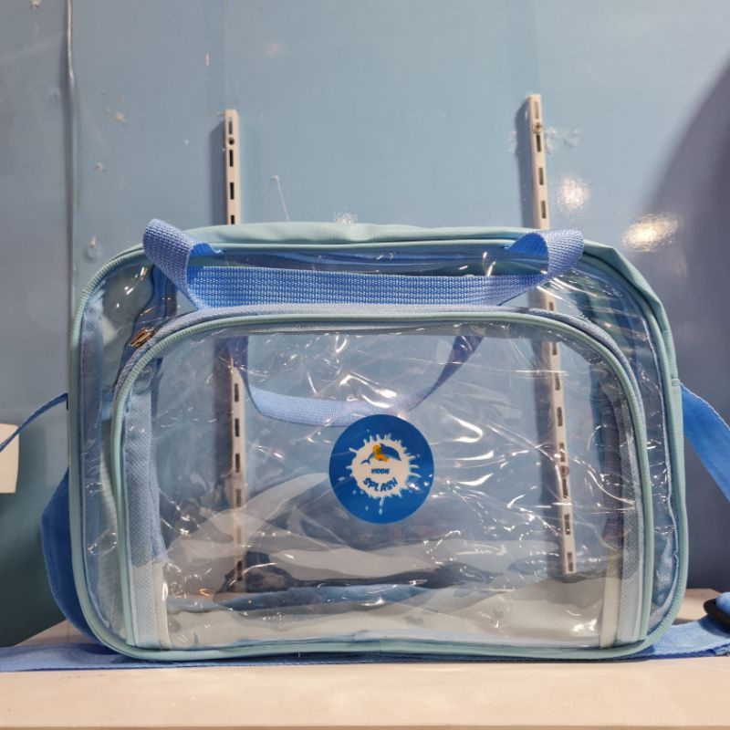 Tas Baju renang |Tas Travel | Tas Renang |  Mika Transparan Anti Air Waterproof Size M-KIDDIE SPLASH