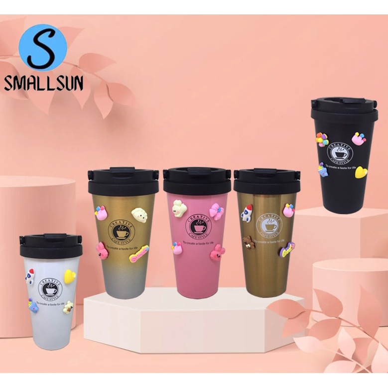 TRAVEL MUG TERMOS KOPI GELAS AIR MINUM Tahan panas Termos coffee kopi 500 ML lucu cute gemoy