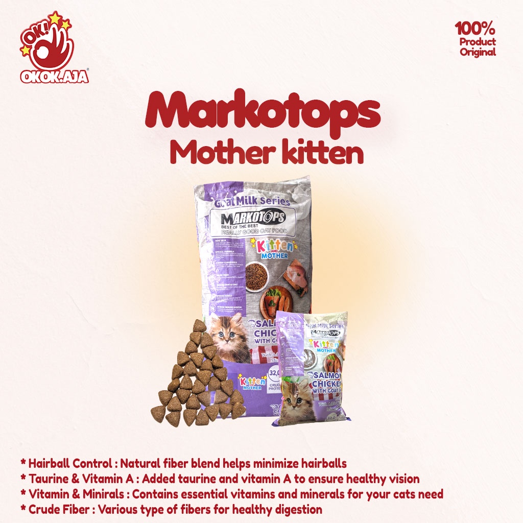 Makanan kucing kering Markotops 20kg adult Dry food (Grab gosend)