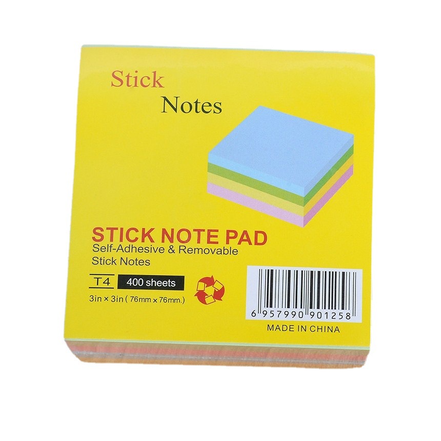 

Stick Note Pad T4 - 400 lembar ( 76 x 76 mm )