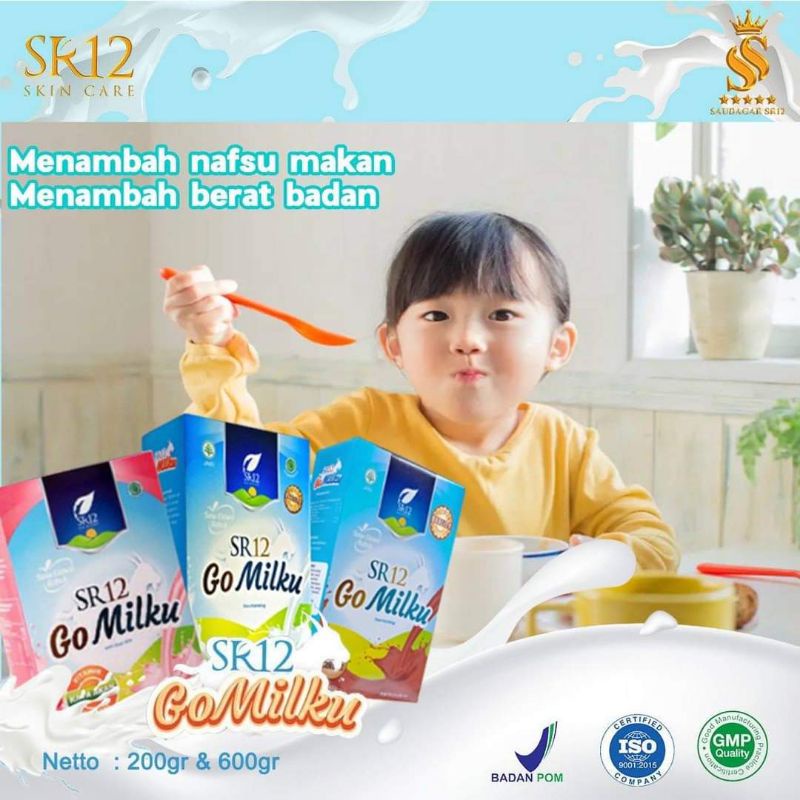 

Go Milku Sr12 Susu Penggemuk Penambah Berat Badan Anak Meningkatkan Nafsu Makan Imun Booster Mencerdaskan Otak Ampuh Original BPOM