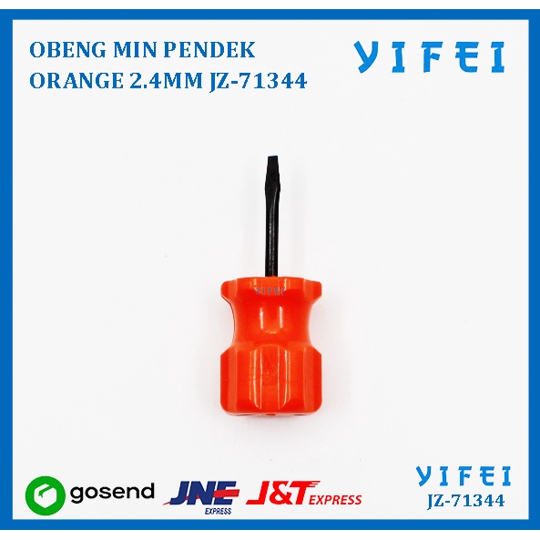 OBENG MIN PENDEK ORANGE 2.4MM YIFEI-71344