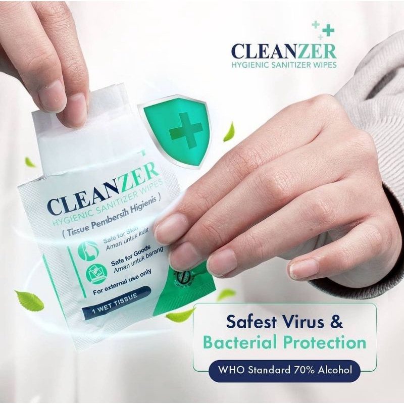 Cleanzer Sanitizer Tisu Antiseptik Tisu Toilet anti virus dan bakteri isi 10 ed 8 2023
