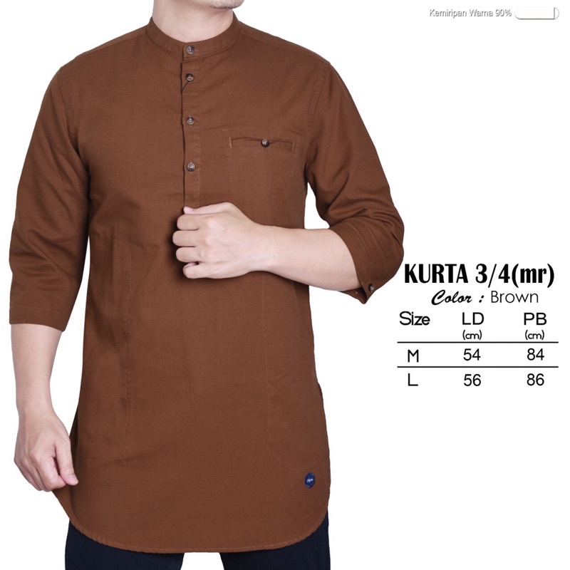 KURTA 3/4 Koko Kurta Lengan 3/4 Original Brand Agera