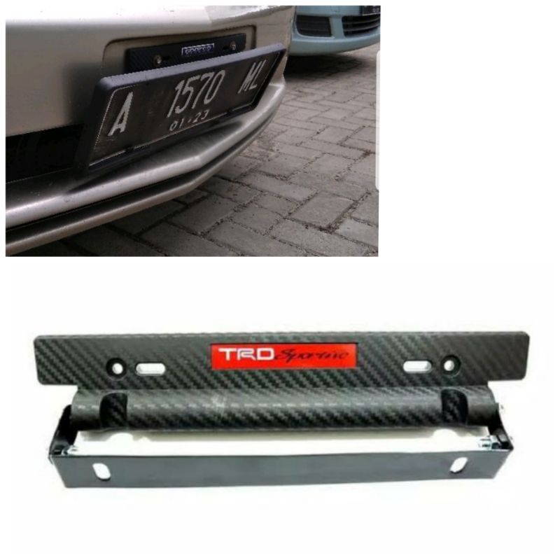 Bracket/Dudukan Plat Nomor MObil Model JDM Carbon Sport