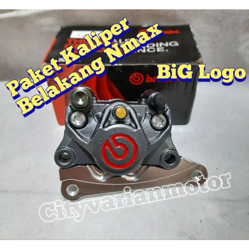 Paket Kaliper Big Logo 2 Piston Nmax Plus Breket Belakang Nmax